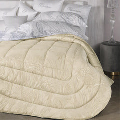 trapunta invernale blumarine belle de jour raso jacquard fantasia floreale seppia beige