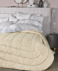 trapunta invernale blumarine belle de jour raso jacquard fantasia floreale seppia beige