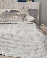 trapunta invernale Blumarine Jennifer piumone raso jacquard fantasia foglie