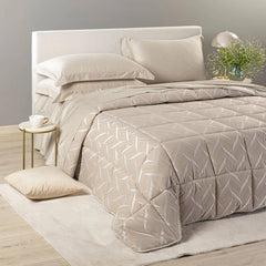 trapunta invernale caleffi biki piumone matrimoniale fantasia sabbia beige