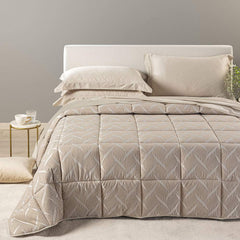 trapunta invernale caleffi biki piumone matrimoniale fantasia geometrica sabbia beige