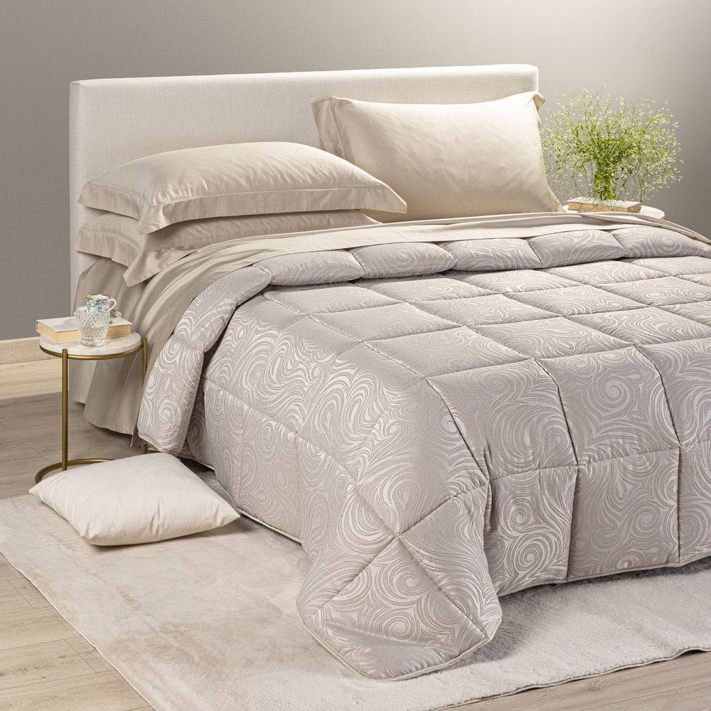 trapunta invernale caleffi silver sabbia piumone raso jacquard matrimoniale