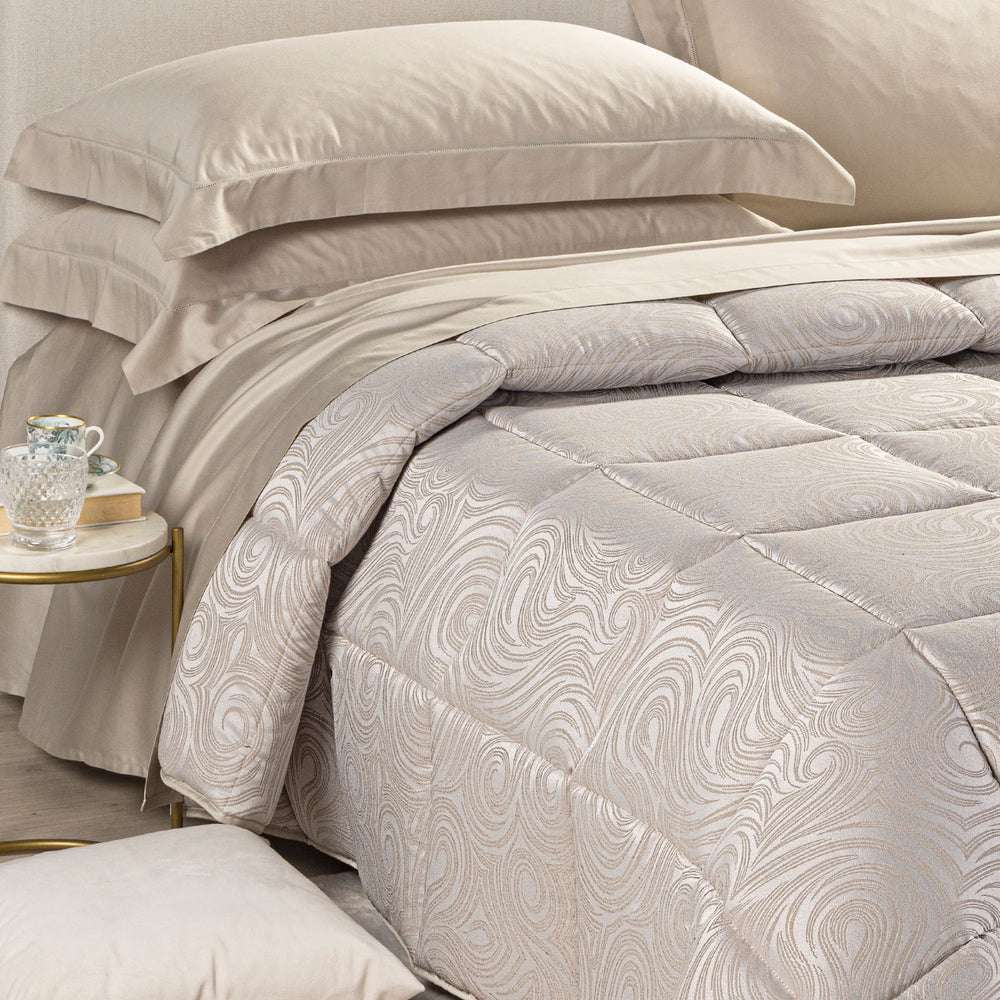 trapunta invernale caleffi silver sabbia piumone raso jacquard matrimoniale