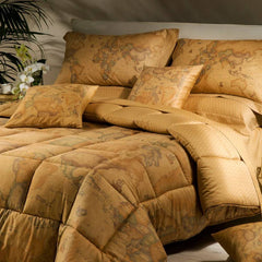 trapunta invernale alviero martini Geo Classic fantasia colore ocra cammello