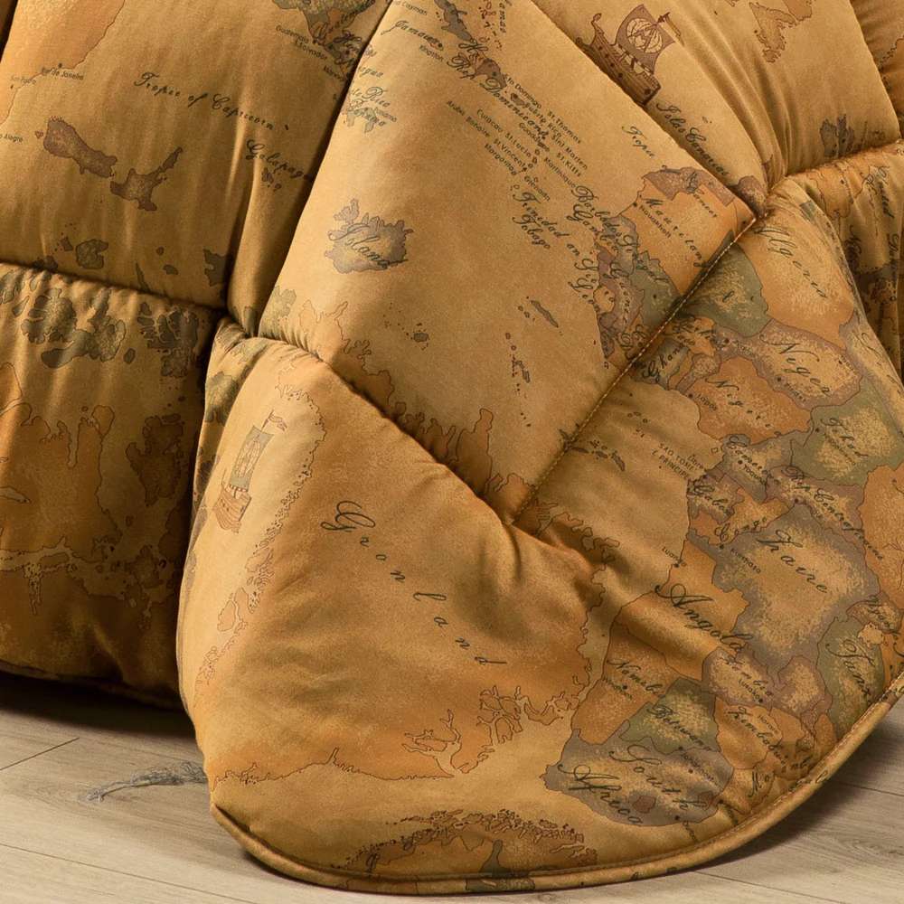 trapunta invernale alviero martini Geo Classic fantasia colore ocra cammello