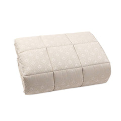 Trapunta Invernale Caleffi matrimoniale piumone in raso jacquard. Fantasia geometrica variante naturale beige.