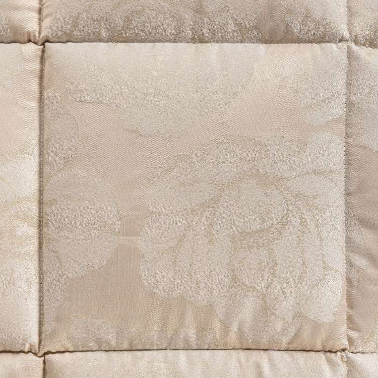Trapunta invernale matrimoniale Caleffi Flory. Piumone fantasia floreale naturale/beige.