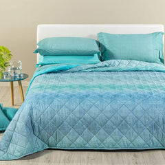 trapuntino caleffi atlantis fantasia geometrica effetto degradè avio azzurro verde