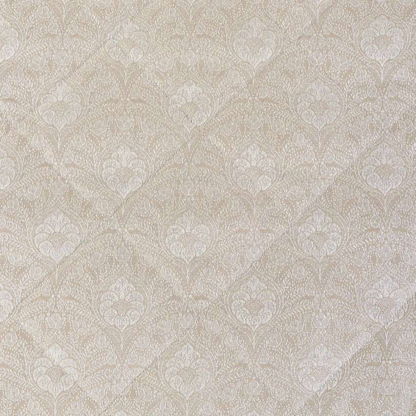 trapuntino Danubio caleffi matrimoniale. Fantasia con motivi ornamentali classici colore naturale beige su raso jacquard