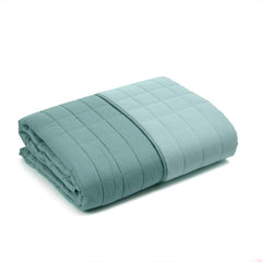 Trapuntino Caleffi Modern in microfibra, tinta unita double face. Copriletto per letto singolo, piazza e mezza, matrimoniale. colore laguna petrolio