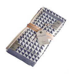 Asciugamani triangoli fazzini viso ospite coppia blu