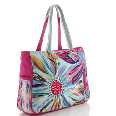 Borsa da mare e spiaggia Karakorum Daneb floreale multicolor rosa