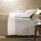 City copripiumino matrimoniale caleffi in cotone naturale beige tortora 