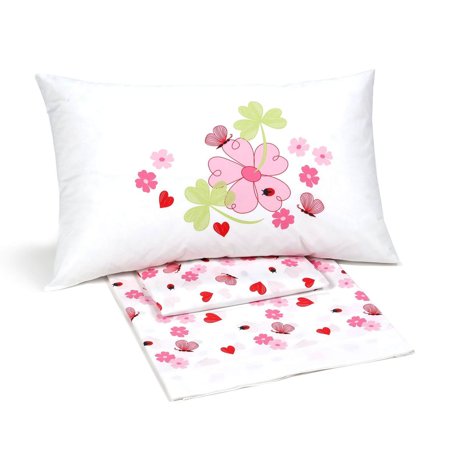 Completo lenzuola Caleffi Romantic fiori letto singolo cotone femminile