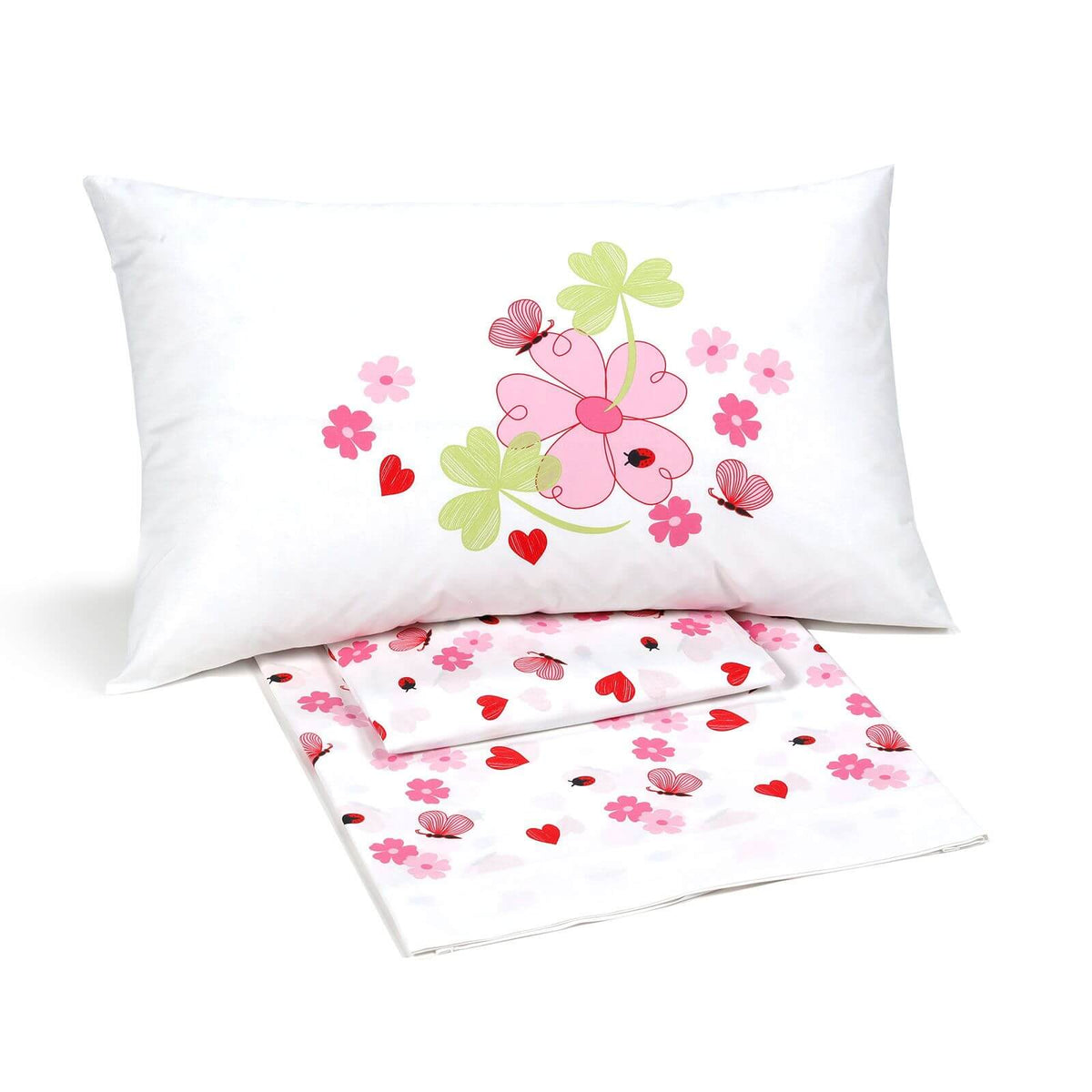 Completo lenzuola Caleffi Romantic fiori letto singolo cotone femminile