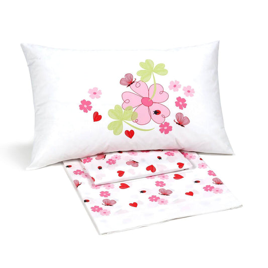 Completo lenzuola Caleffi Romantic fiori letto singolo cotone femminile