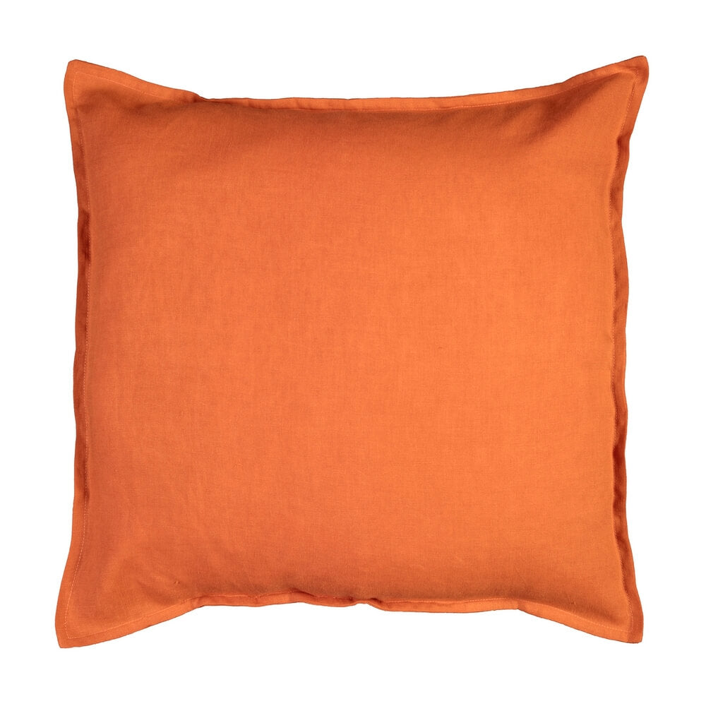 Soffio cuscino fazzini in puro lino arancio