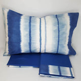 Dye completo lenzuola fazzini blu offerta in cotone per letto matrimoniale e piazza e mezza