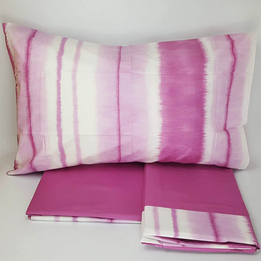 Dye completo lenzuola fazzini rosa offerta in cotone per letto singolo