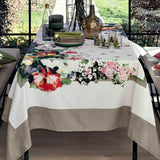 Tovaglia Foulard Fazzini in cotone fantasia floreale rettangolare 8 posti