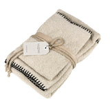 Furia coppia asciugamani con ospite fazzini panna beige