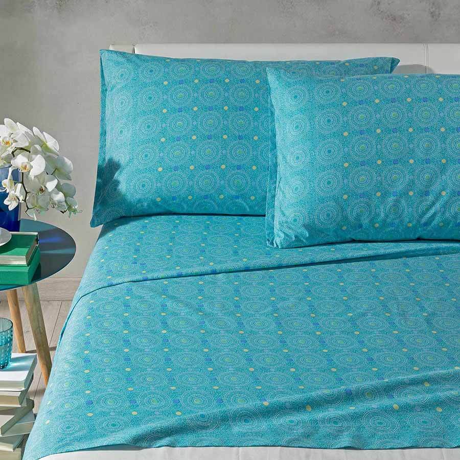 Caleffi Completo lenzuola per letto singolo in puro cotone art
