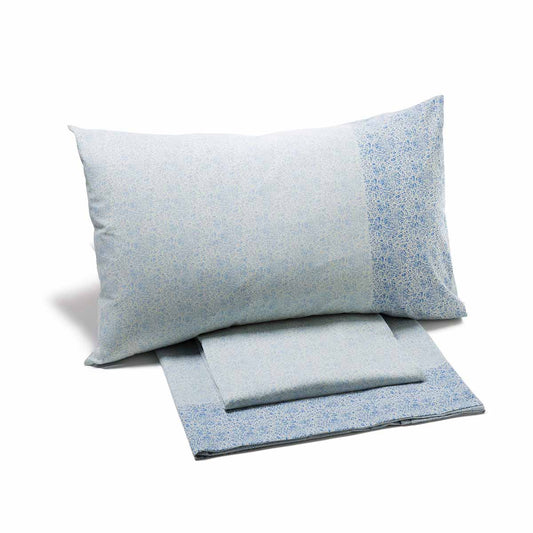 Lenzuola matrimoniale caleffi city cotone completo blu