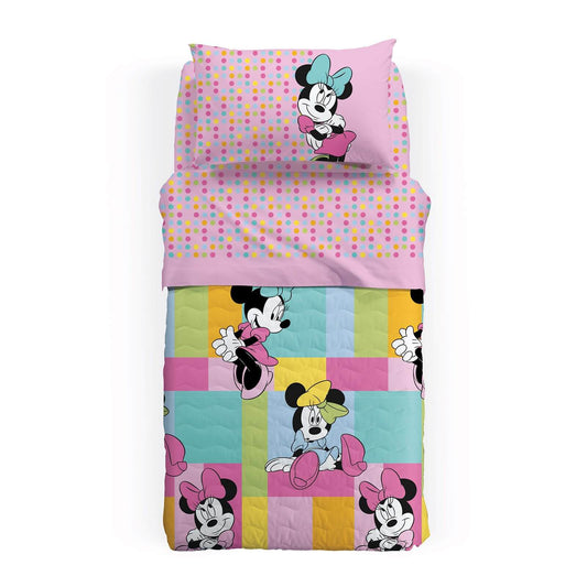 Minnie gaia trapuntino primaverile caleffi disney cotone letto singolo copriletto bambina