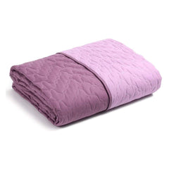 Mix double trapuntino caleffi cotone mauve copriletto tinta unita