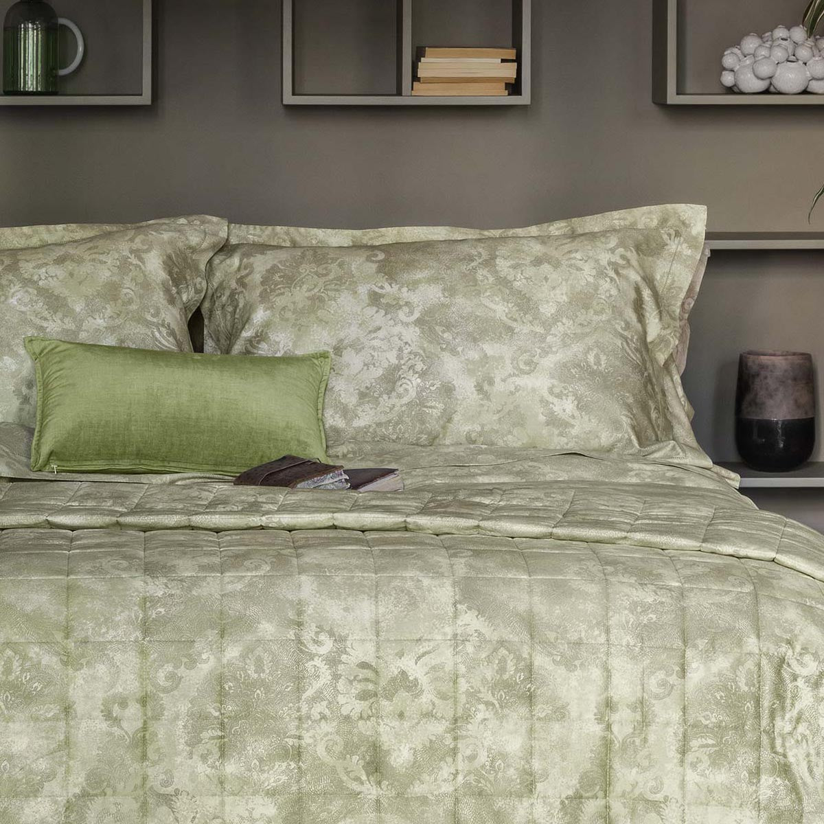 Morgana trapuntino matrimoniale fazzini beige copriletto