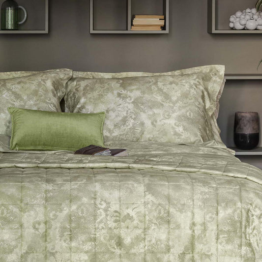 Morgana trapuntino matrimoniale fazzini beige copriletto
