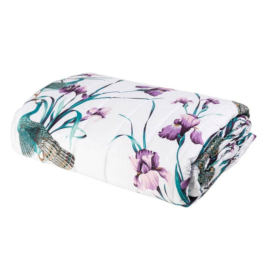 Pavone trapuntino fazzini matrimoniale cotone quilt copriletto