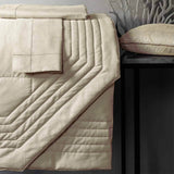 Spillo trapuntino La perla matrimoniale quilt copriletto coperta beige grigio