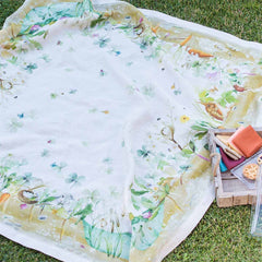 Tovaglia Plein Air tessitura toscana in lino misura rettangolare per 8 persone
