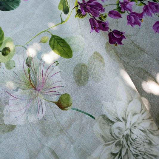 biscondola tovaglia tessitura toscana lino fantasia fiori