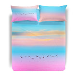 Lenzuolo Copriletto matrimoniale Pink Australia di Caleffi. Bellissima fantasia a tema mare dai toni romantici e delicati. Colore rosa, azzurro.