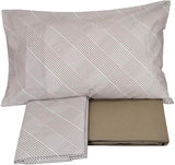 completo lenzuola fazzini matteo in offerta in cotone matrimoniale piazza mezza singolo beige