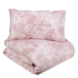 Copripiumino matrimoniale Fazzini Kimono in percalle di puro cotone. Fantasia floreale colore rosa