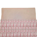 Completo lenzuola Fazzini Padel in puro cotone. Disponibile nella misura per letto singolo, piazza e mezza e matrimoniale. Fantasia geometrica moderna colore rosa.