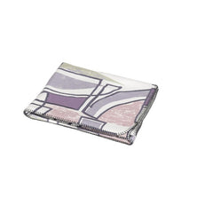 Plaid pile Volti di Fazzini. Fantasia geometrica colore rosa lilla