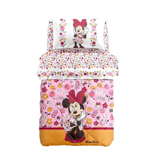 Trapunta invernale Caleffi Disney Minnie Milk in cotone per letto singolo.