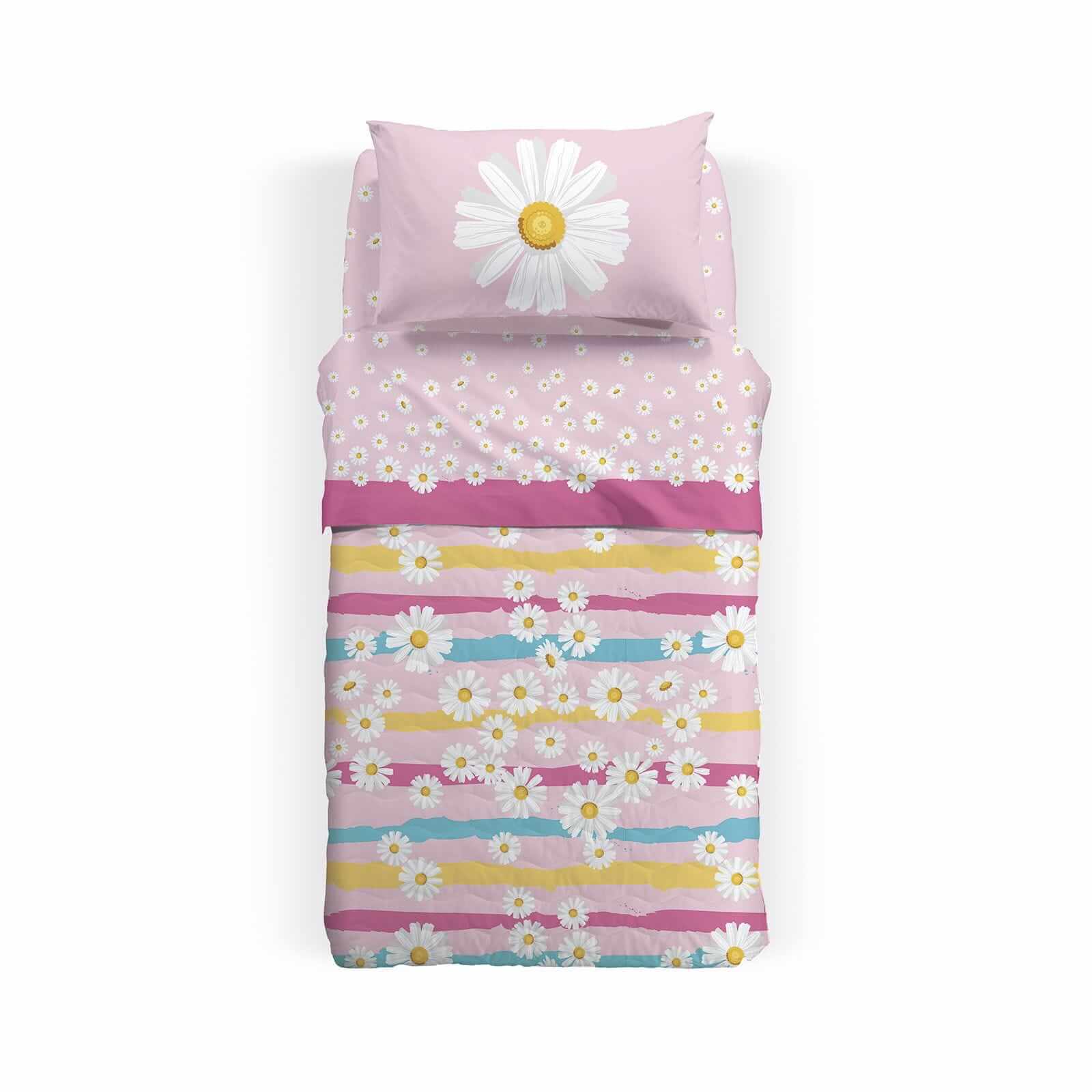 Copriletto Trapuntato Con Papavero Rosa - Singolo, Morbido E Botanico - Foto 8