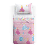 Trapuntino Principesse Caleffi Disney Princess Romantic in cotone. Rosa per bambina.