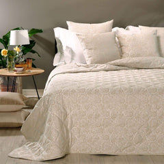 trapuntino caleffi Galia raso jacquard avorio shabby